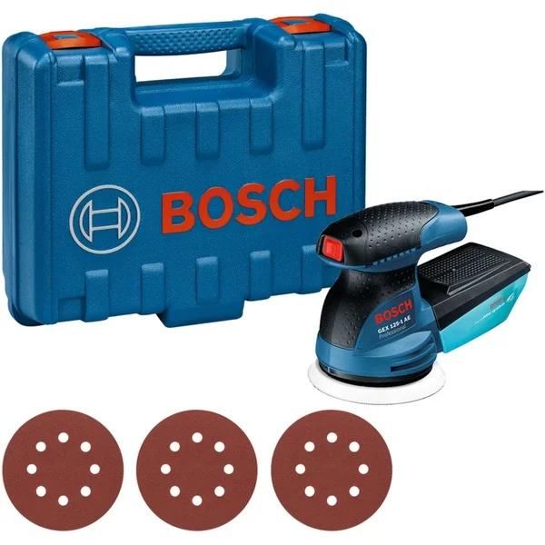 Bosch Professional Exzenterschleifer GEX 125-1 AE Professional (blau/schwarz, Koffer, 250 Watt)