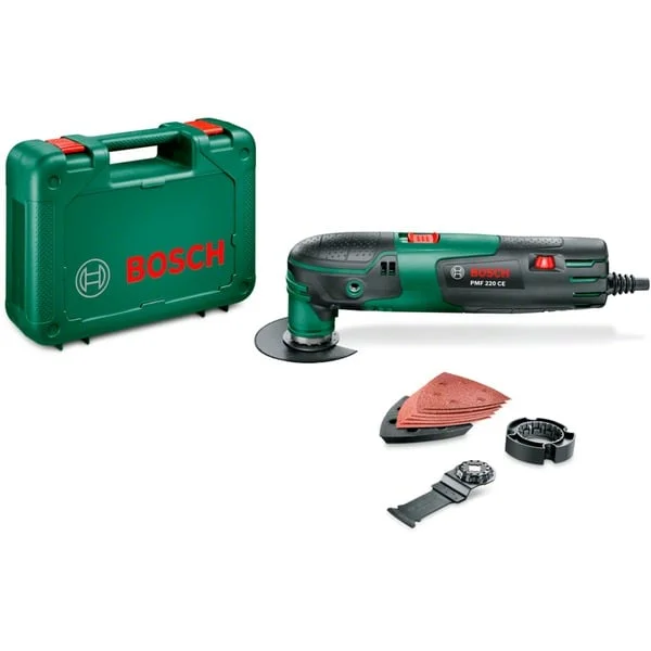 Bosch Heimwerken & Garten Multifunktions-Werkzeug PMF 220 CE (grün/schwarz, 220 Watt, inkl. Zubehör Set klein)
