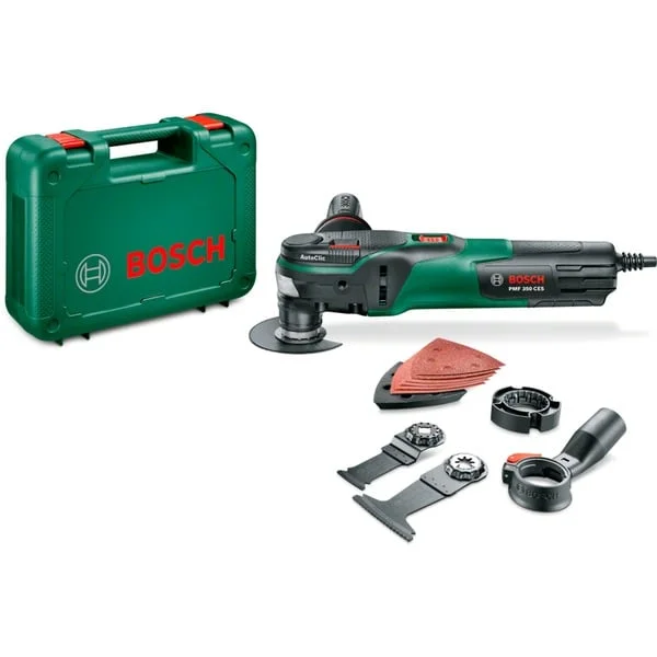 Bosch Heimwerken & Garten Multifunktions-Werkzeug PMF 350 CES (grün/schwarz, 350 Watt, inkl. Zubehör Set klein)