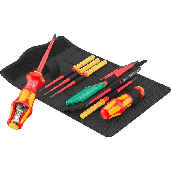 Wera Kraftform Kompakt Turbo i 1 Tool Finder, 16-teilig, Steckschlüssel (rot/gelb, 16-teilig)
