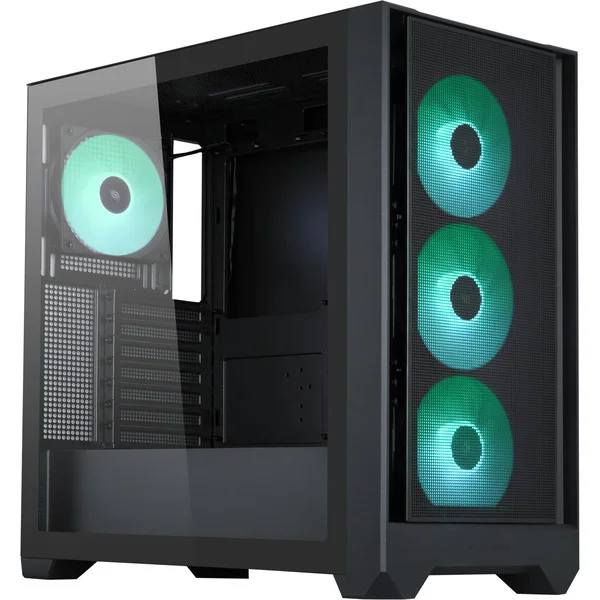 Silentware Flow 110 ARGB , Tower-Gehäuse (schwarz, Tempered Glass)
