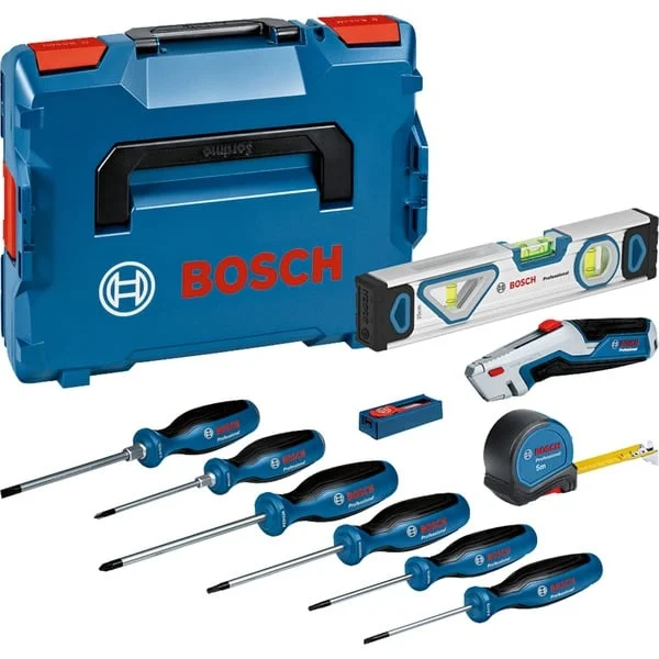 Bosch Professional Schraubendreher- und Handwerkzeug-Set, 19-teilig, Zangen-Set (blau, L-BOXX 102)