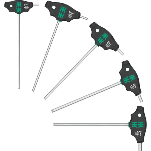 Wera 454/5 HF SHK Set 1 Quergriff-Schraubendreher, 5-teilig (schwarz/grün, mit Haltefunktion)