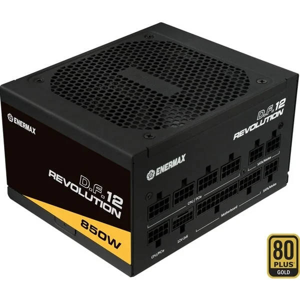 Enermax Revolution D.F.12 850W, PC-Netzteil (schwarz, 1x 12-Pin GPU Anschluss, 3x PCIe, Kabelmanegement, 850 Watt)