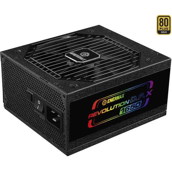 Enermax Revolution D.F.X 1650W, PC-Netzteil (schwarz, 3x 12-Pin High Power GPU Anschluss, 7x PCIe, Kabelmanegement, 1650 Watt)