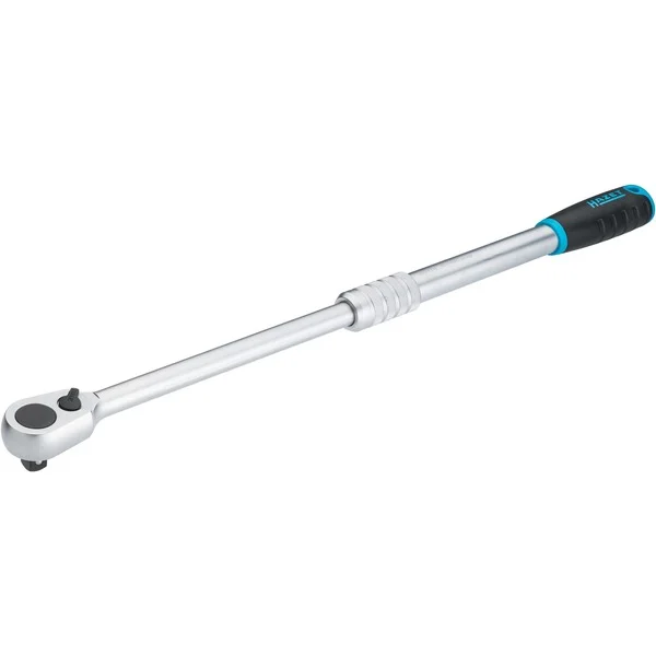 Hazet HiPer Feinzahn-Umschaltknarre 916HPLG, 1/2" (schwarz/blau, ausziehbar, Betätigungswinkel 4°, Kugelsicherung)