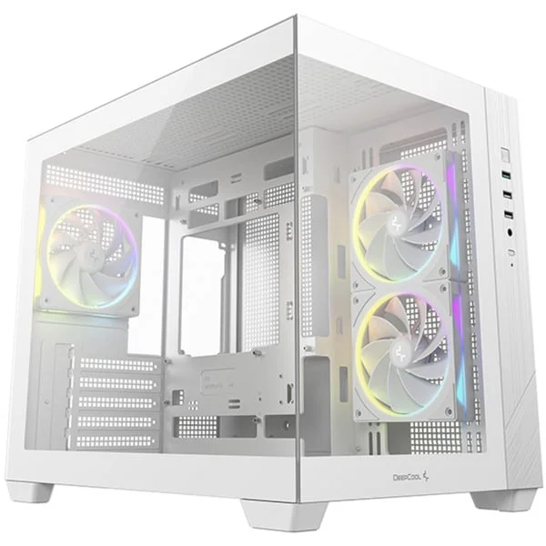 DeepCool CG330 3F WH, Tower-Gehäuse (weiß, Panorama-Design)
