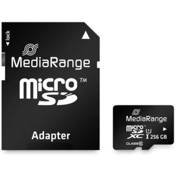 MediaRange 256 GB microSDXC, Speicherkarte (schwarz, Class 10)