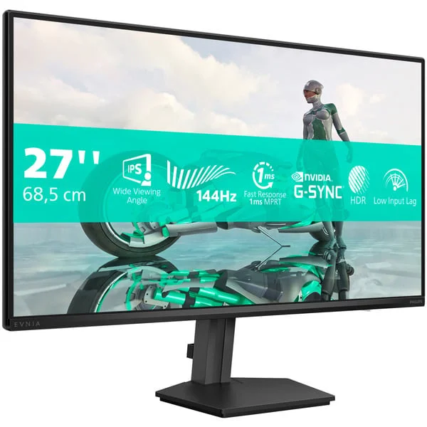 Philips Evnia 27M2N3200NF, Gaming-Monitor (68.5 cm (27 Zoll), dunkelgrau, FullHD, IPS, HDMI, DP, G-Sync-komp., Adaptive-Sync, 144Hz Panel)