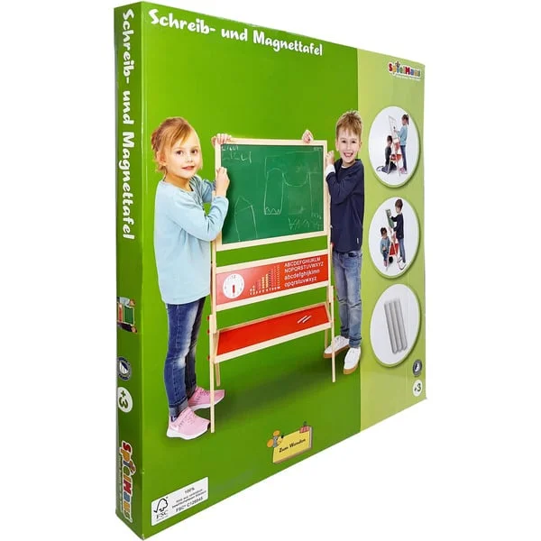 VEDES Spielmaus Holz Schreib- und Magnettafel inklusive Kreide, Lerntafel