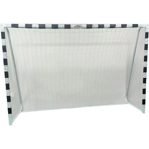 VEDES Fußballtor mit 30-lagigem Polyester Tornetz und Pulverbeschichteten Rohren, 300x200x90 cm (schwarz)