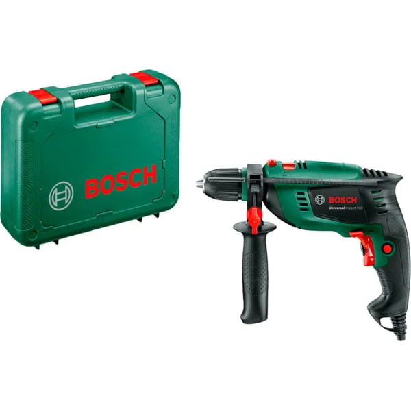 Bosch Heimwerken & Garten Schlagbohrmaschine UniversalImpact 800 (grün/schwarz, 800 Watt, Koffer)