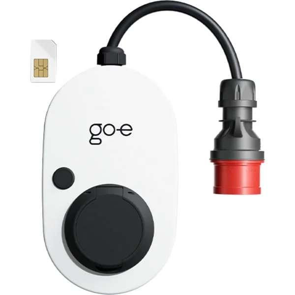 go-e Charger Gemini flex 2.0, 11 kW (16A 3-phasig), Wallbox (weiß/schwarz, mobile Ladestation, 4G/LTE)