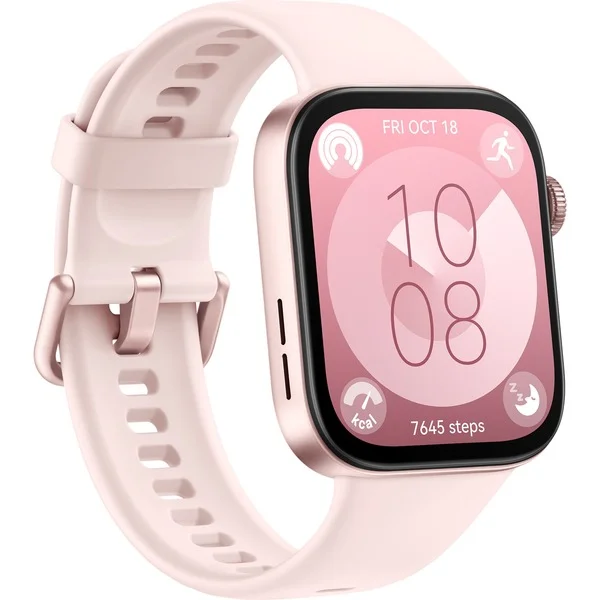 Huawei Watch Fit 3 (Solo-B09S), Smartwatch (rosa, Fluorelastomer-Armband in rosa)