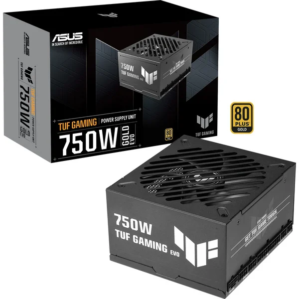 ASUS TUF Gaming 750W Gold EVO, PC-Netzteil (schwarz, 1x 12-Pin High Power GPU, 2x PCIe, Kabelmanagement, 750 Watt)