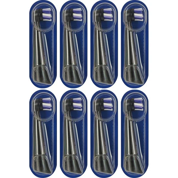 Oral-B iO Strahlendes Weiss 8er, Aufsteckbürste (schwarz, Für eine aufhellende Reinigung)