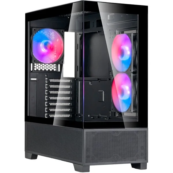 SilverStone Lucid 05, Tower-Gehäuse (schwarz, 270° Panoramaglas-Design)