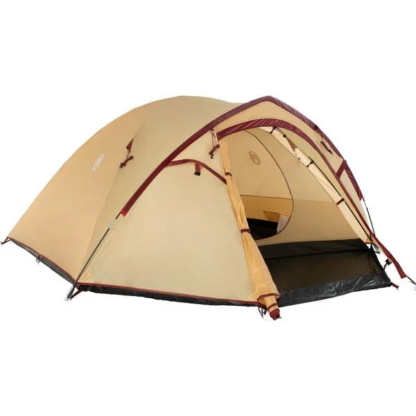 Coleman Darwin 4 Plus Summer, Zelt (beige/dunkelrot)