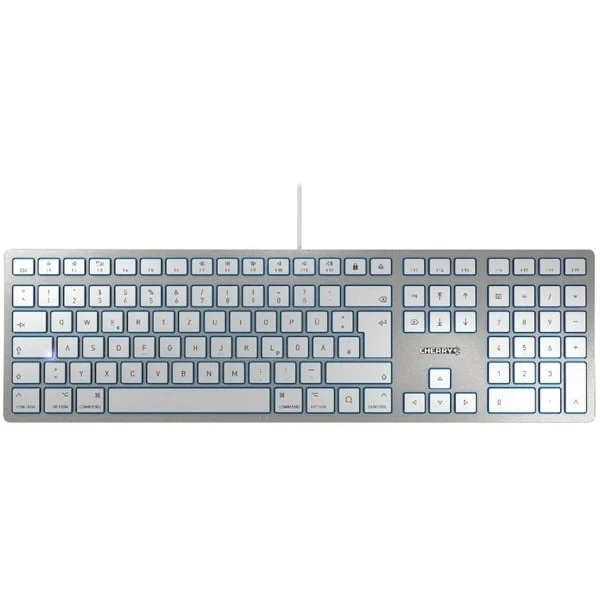 CHERRY KC 6000C FOR MAC, Tastatur (silber/weiß, DE-Layout, Cherry SX-Scherentechnologie)