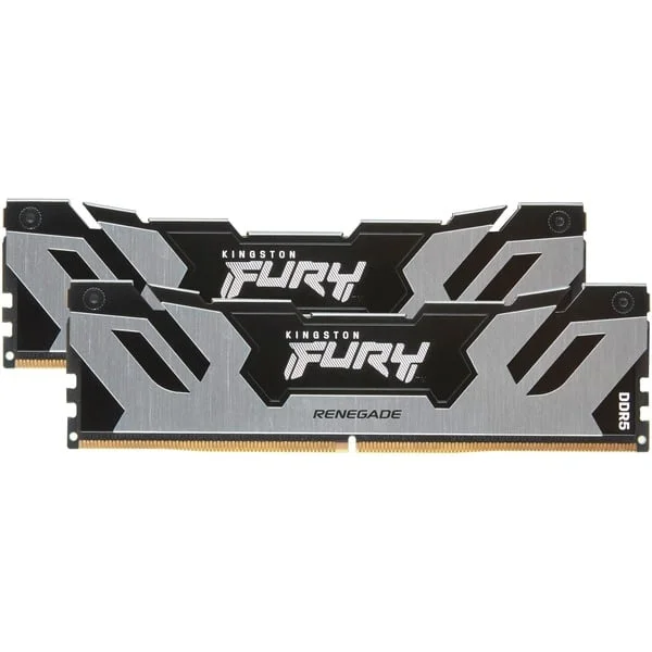 Kingston FURY DIMM 32 GB DDR5-7200 (2x 16 GB) Dual-Kit, Arbeitsspeicher (schwarz/silber, KF572C38RSK2-32, Fury Renegade Silver, INTEL XMP)