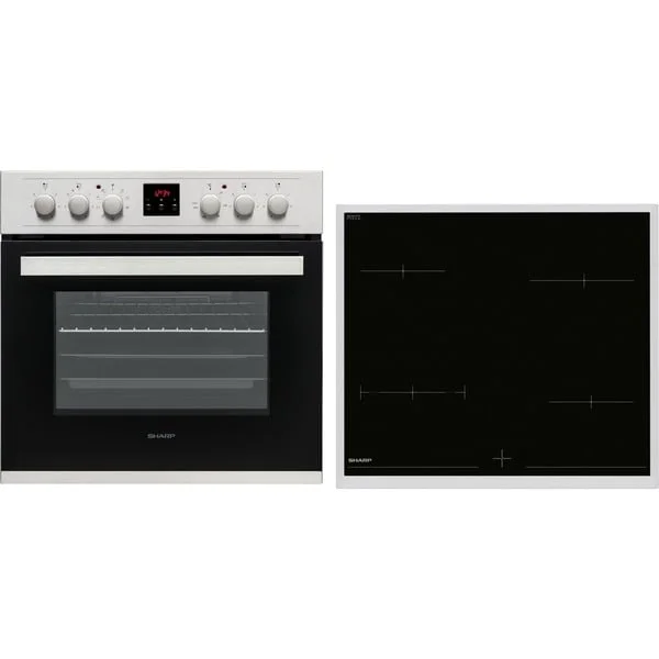 SHARP K-62D19IM0-EU, Herdset (edelstahl/schwarz)