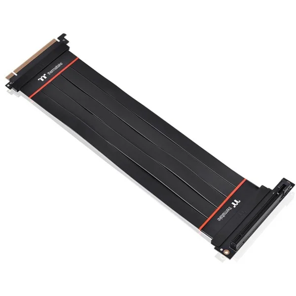 Thermaltake PCIe 90° Extender Kabel 4.0 16x 30cm, Verlängerungskabel (schwarz, abgewinkelt)