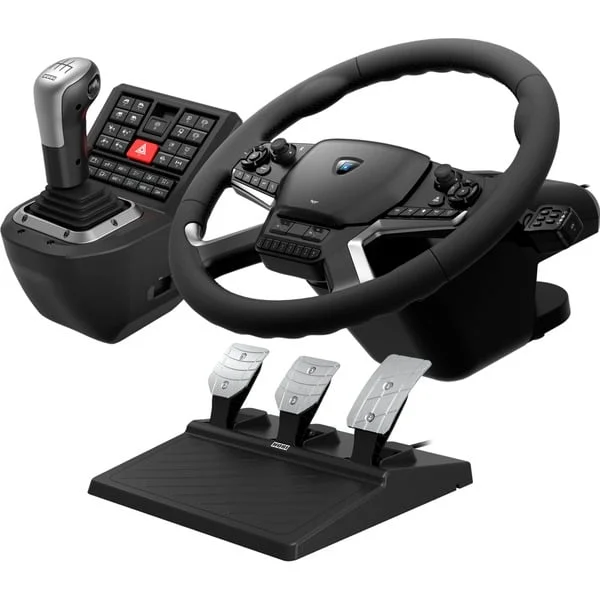 HORI Force Feedback Truck Control System, Simulatoren-Set (schwarz/silber, für PC)