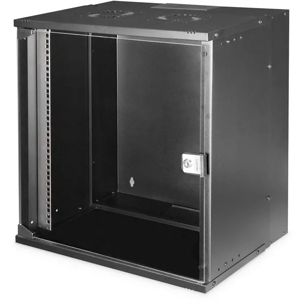 Digitus Wandgehäuse SOHO PRO , IT-Schrank (schwarz, 12 Höheneinheiten)