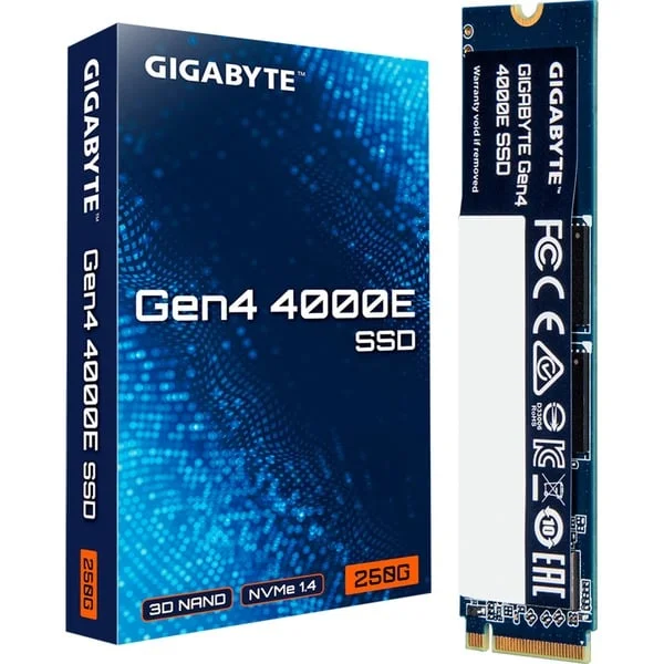 GIGABYTE Gen4 4000E SSD 250 GB (PCIe 4.0 x4, NVMe 1.4, M.2 2280)