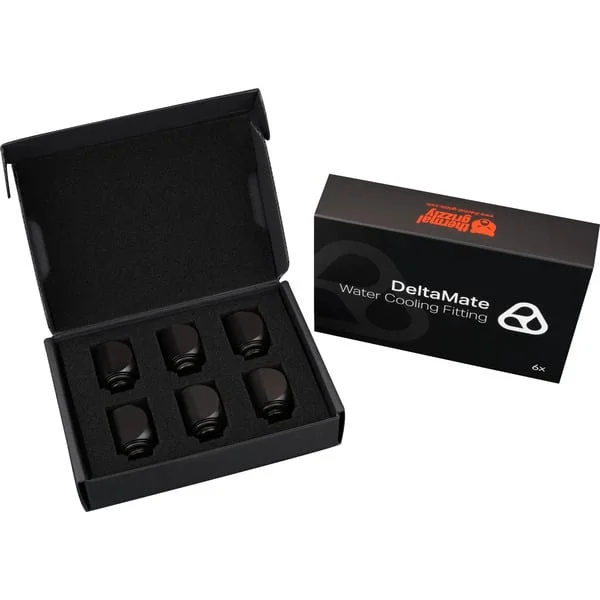 Thermal Grizzly DeltaMate Rotary – 90°, Verbindung (schwarz, 6er Pack)