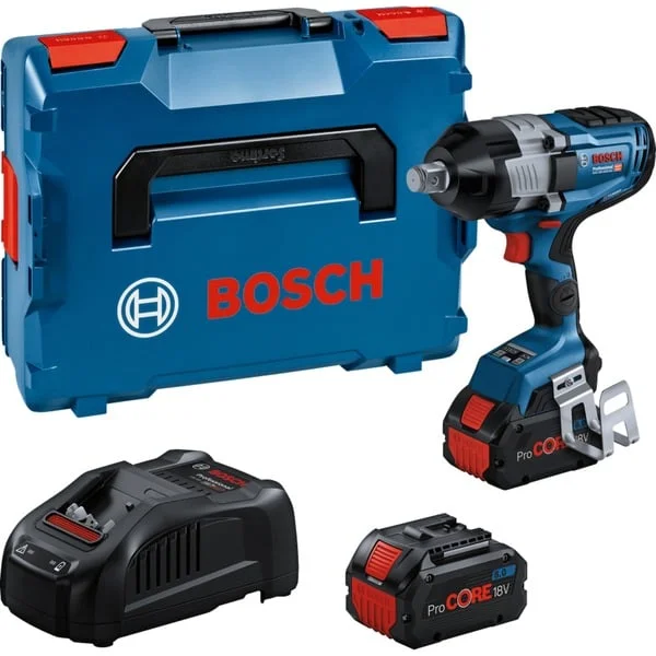Bosch Professional PRO Akku-Schlagschrauber BITURBO GDS 18V-1600 HC Professional, 18Volt (blau/schwarz, 2x Akku ProCORE18V 8,0Ah, 3/4", in L-BOXX)