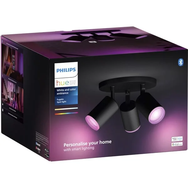 Philips HUE White & Color Ambiance Fugato 3er-Spot, LED-Leuchte (weiß)