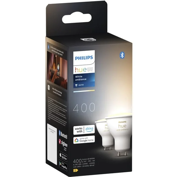 Philips HUE White Ambiance GU10 Smarter Sport Doppelpack, LED-Lampe