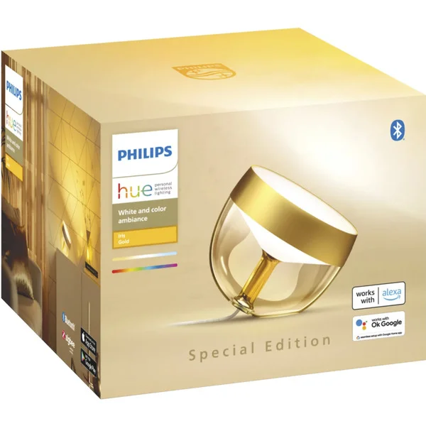 Philips HUE White & Color Ambiance Iris Tischleuchte Special Edition, LED-Leuchte (gold)