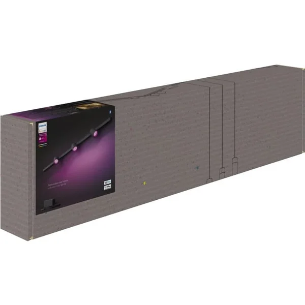 Philips HUE White & Color Ambiance Perifo Basis-Set Wandleuchte 3 Spots (schwarz)