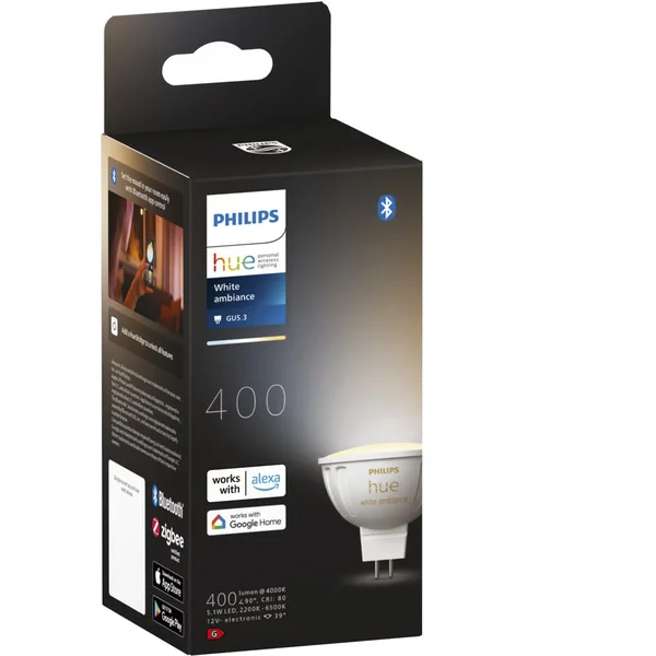 Philips HUE White Ambiance MR16 Smarter Spot Einzelpack 400 lm, LED-Lampe