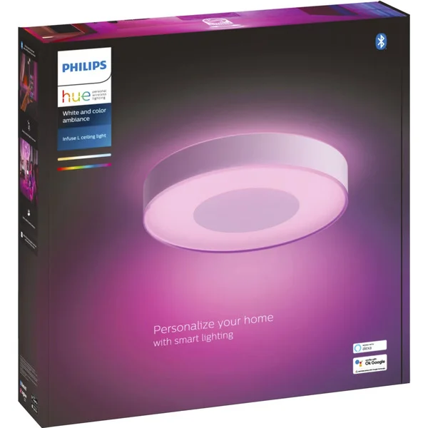 Philips HUE White & Color Ambiance Infuse Deckenleuchte L, LED-Leuchte (weiß)