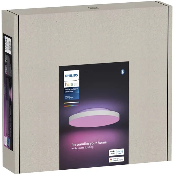 Philips HUE White & Color Ambiance Deckenleuchte Datura, klein, LED-Leuchte (weiß, rund)