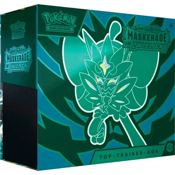 Pokémon-TCG: Karmesin & Purpur - Maskerade im Zwielicht Top-Trainer Box, Sammelkarten
