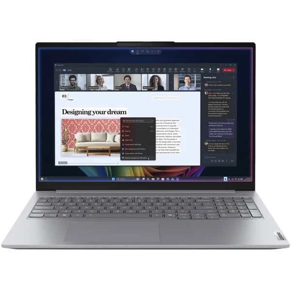 Lenovo ThinkBook 16 G9 (21UR0058GE), Notebook (grau, Intel® Core™ Ultra 7 355, Intel® Graphics, 32 GB DDR5, 1 TB (1 TB SSD), Windows 11 Pro)
