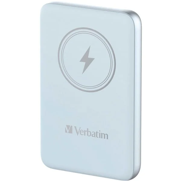 Verbatim Wireless Powerbank Charge 'n' Go 10.000mAh (hellblau, Qi, PD 3.0, Quick Charge 3.0)
