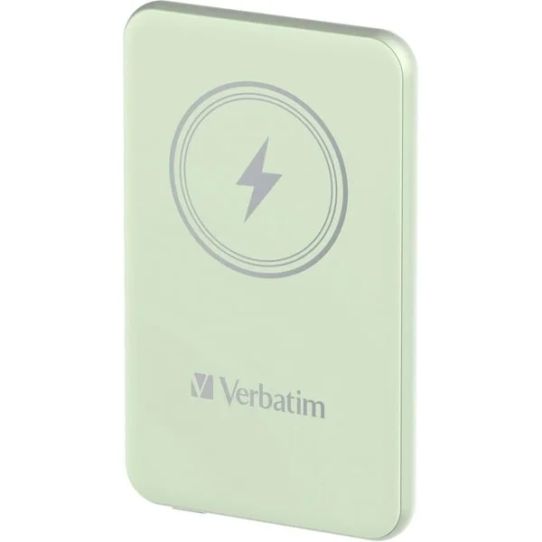Verbatim Wireless Powerbank Charge 'n' Go 5.000mAh (hellgrün, Qi, PD 3.0, Quick Charge 3.0)