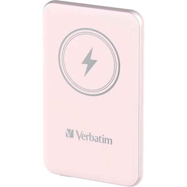 Verbatim Wireless Powerbank Charge 'n' Go 5.000mAh (rosa, Qi, PD 3.0, Quick Charge 3.0)