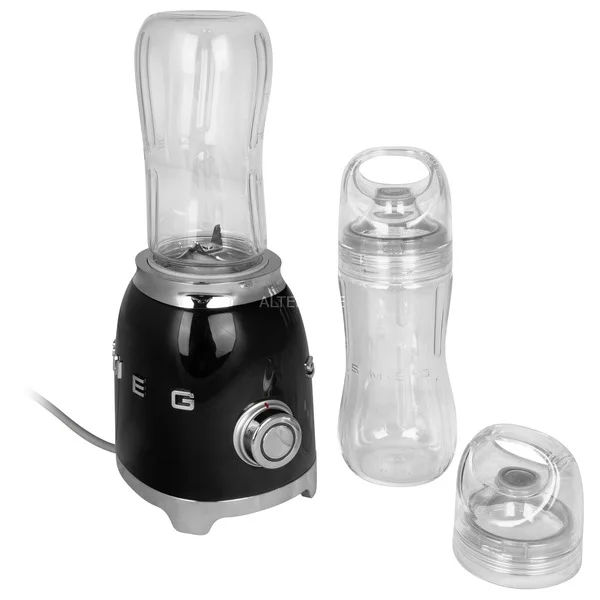 SMEG 50's Retro Style Standmixer PBF01BLEU (schwarz/chrom, 300 Watt)