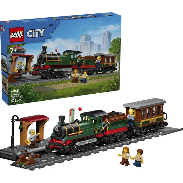 LEGO 60511 City Klassischer Dampfzug, Konstruktionsspielzeug