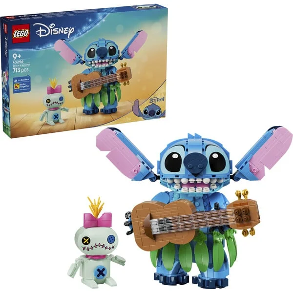 LEGO 43296 Disney Classic Stitch und Scrump, Konstruktionsspielzeug