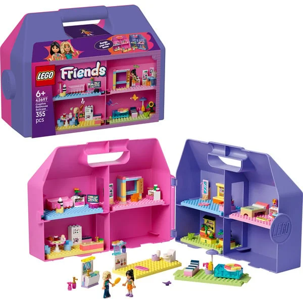 LEGO 42697 Friends Kreativer Puppenhauskoffer, Konstruktionsspielzeug
