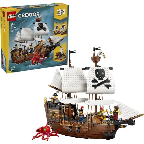LEGO 31387 Creator 3-in-1 Legendäres Piratenschiff, Konstruktionsspielzeug