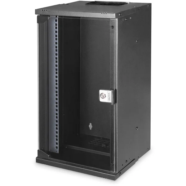 Digitus Wandgehäuse SOHO PRO - 254 mm (10") - 595x315x300 mm, IT-Schrank (schwarz, 12 Höheneinheiten)