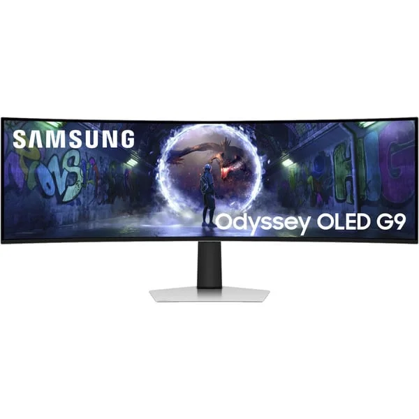 Samsung Odyssey S49DG934SU QD-OLED, Gaming-Monitor (124 cm (49 Zoll), silber, DQHD, Curved, HDMI, DP, Micro-HDMI, USB-C, 240Hz Panel)